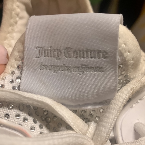 Juicy Couture Adana White Rhinestone Chunky Lace-Up Sneakers Size 6.5 - Picture 6 of 17